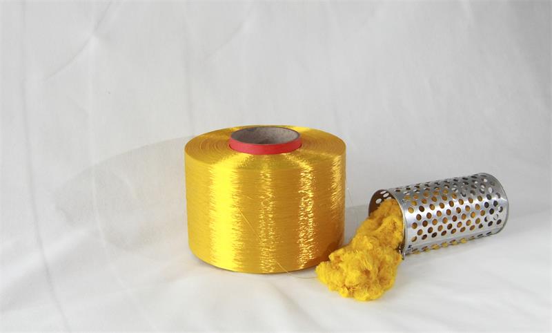 Alkali reduction yellow nylon figured island fiber