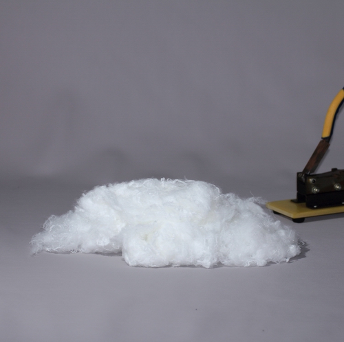 Benzene reduction polyester figured island spun-white