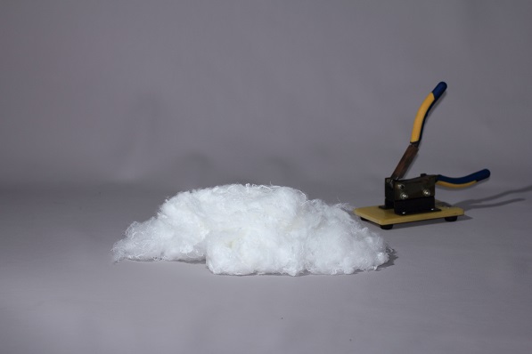 Polyester  figured island white spun