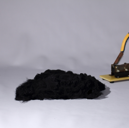 Benzene reduction polyester figured island spun-black