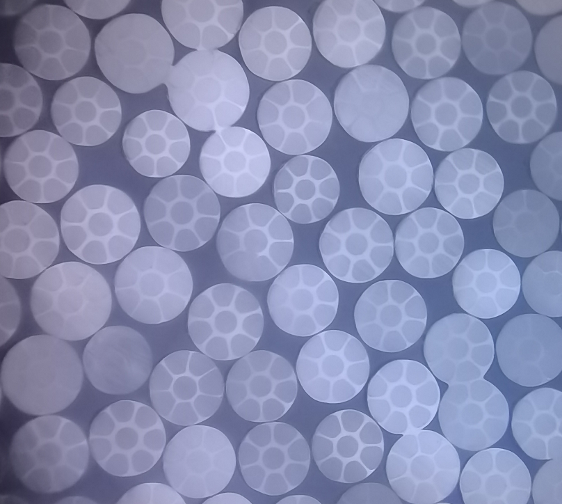 Microstructure of products-8 islands sea-island fiber